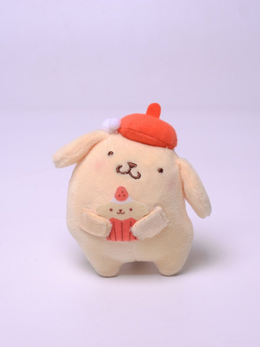 Sanrio | Furyu Pompompurin Strawberry plush keychain